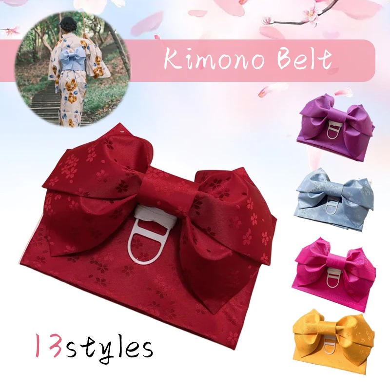 Kimono Yukata Cotton - Cinturón de corsé Obi tipo kimono