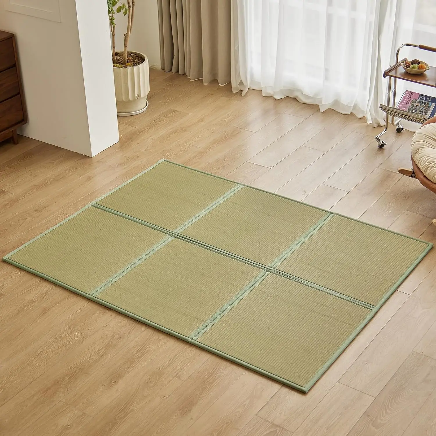 Tatami Mat Rush - Alfombra de tatami de hierba natural,
