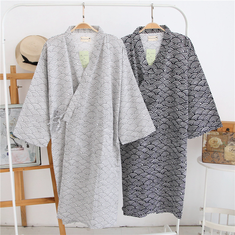 Kimono Yukata Cotton - 2026 nuevos hombres 100% bata de
