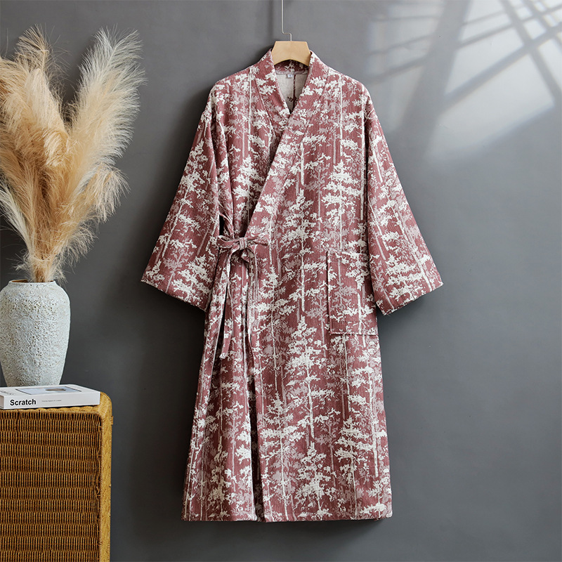 Kimono Yukata Cotton - Bata de kimono yukata japonesa transpirable