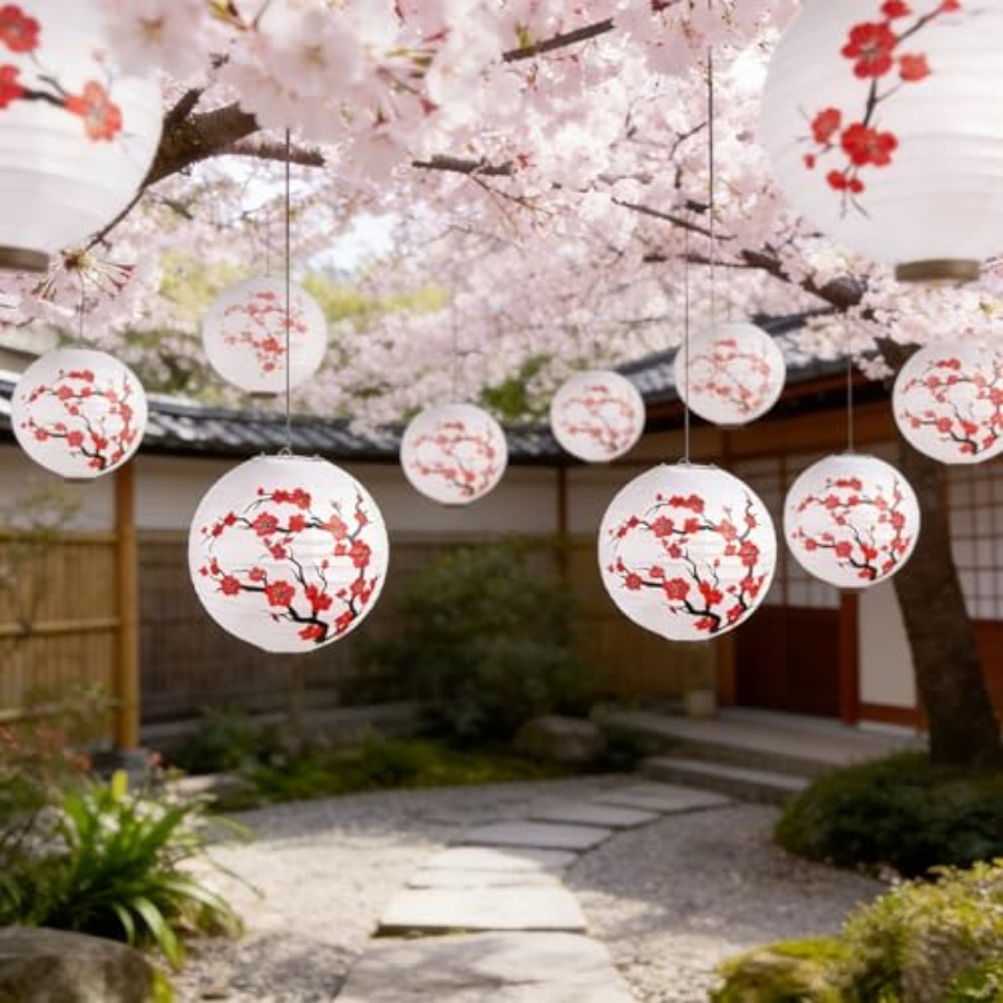 Paquete de 6 decoraciones de A - Japanese Lantern Paper reseña y precio