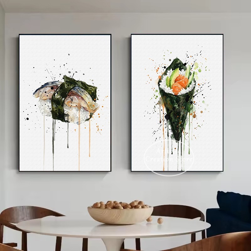 Póster de Acuarela de Comida J - Japanese Lifestyle And Food reseña y precio