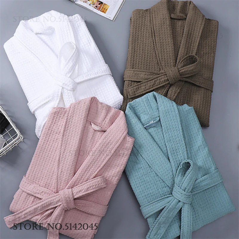 Bata de algodón tipo waffle pa - Kimono Yukata Cotton reseña y precio
