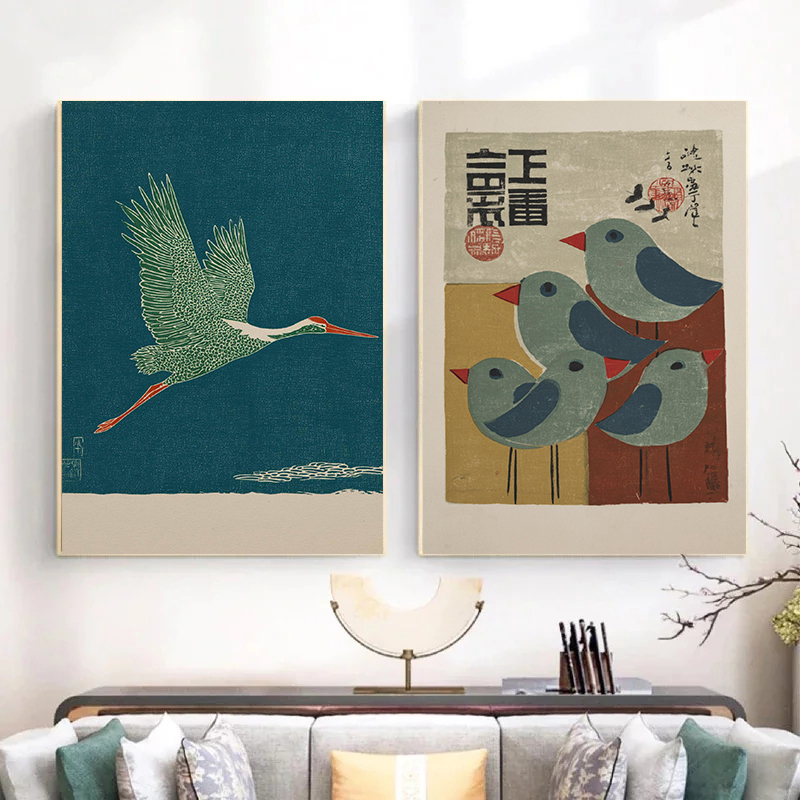 Póster de búho con hojas de gi - Japanese Zen Lifestyle reseña y precio